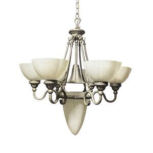 Vintage  Chandelier 6 Light Fixture Florida Dining Room Style